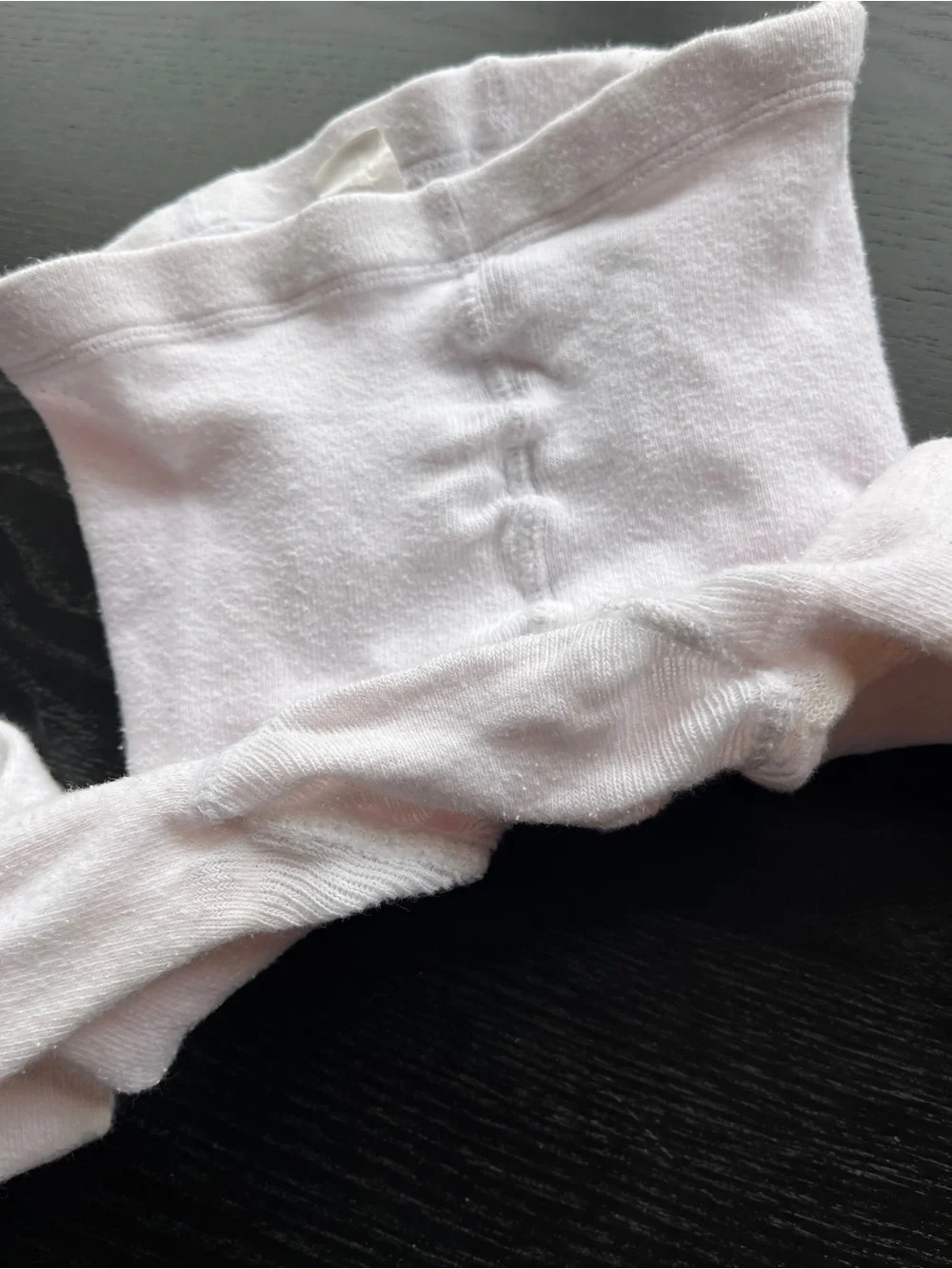 Girls White Knit Tights Size 7-10 Full Length Stretchy Stockings